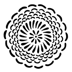 chakra mandala art hand drawing sketch doodle spiritual abstract lotus nature flower floral icon logo sign symbol illustration design black and white