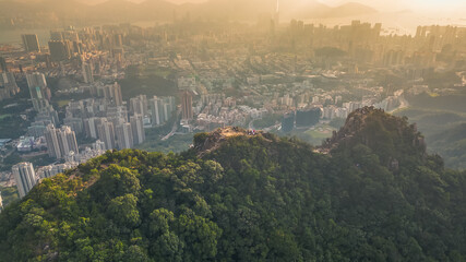Fototapeta premium 16 Nov 2022 The Landscape of Lion rock mountain, Hong Kong