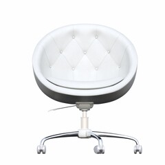 office chair isolated on white background, interior furniture, 3D illustration, cg render