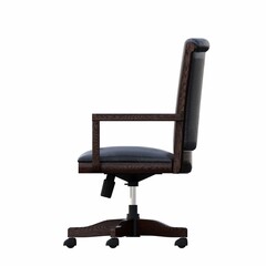 office chair isolated on white background, interior furniture, 3D illustration, cg render