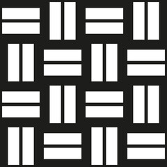 Rectangles black and white abstract geometric vector pattern