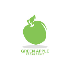 green apple icon. illustration of apple fruit design vector