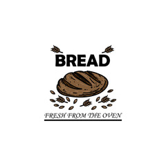 bread icon logo. illustration of bred design vector