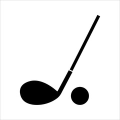 Golf club icon. vector illustration in trendy flat style isolated on white background. color editable