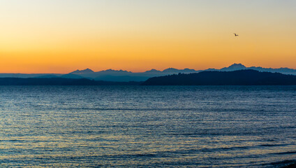 Obraz premium Puget Sound Mountain Sunset 10