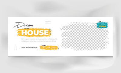 Dream home Real estate Facebook cover design template banner