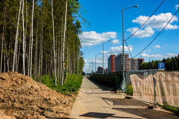 Remaining forest and urban clearing for road and footpath © PhotoChur
