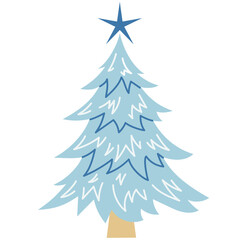 Christmas tree. Holiday season vector illustration	