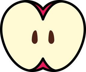 Apple cut Style style line colorful