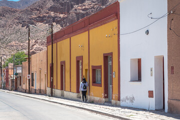 street view of tilcara town, argentina