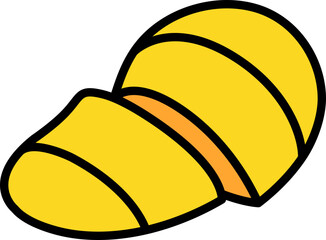 Mango peeled cut Style style line colorful