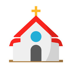 Modern church icon. Chapel. Christianity. Vector.