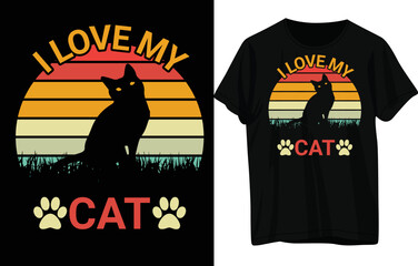 Cat t-shirt design.
