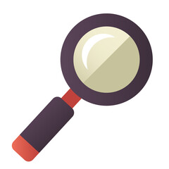 Magnifier flat design style icon