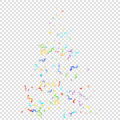 Color serpentine carnival red spiral ribbon curly