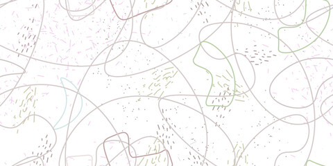 Chaotic Simple Seamless Pattern Textile One Line