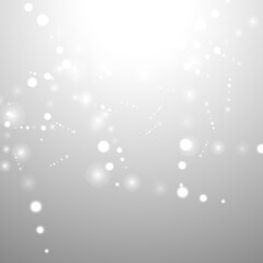 silver background bokeh bling snow flake confetti