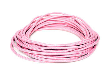 Pink rolled up cord