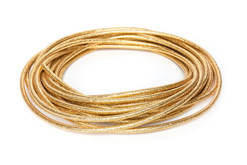 Golden rolled up cord