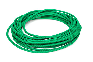 Green rolled up cord