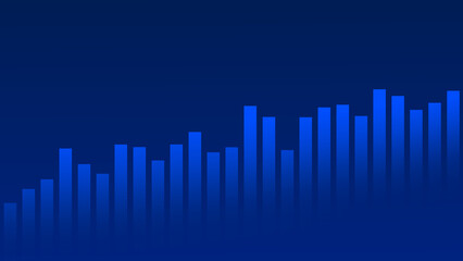 Abstract graph chart of stock market trade background.