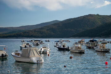 Fototapeta na wymiar The Harbour in Rabac, Croatia