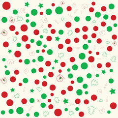 Christmas seamless vector pattern, Christmas pattern with ornaments. Christmas wrapping paper 