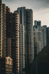 city, dense buildings, hongkong