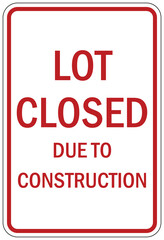 Contractor and construction parking sign