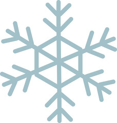 Snowflake icon, Christmas and winter decoration