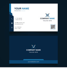Modern blue business card template professional