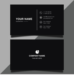 Modern black and gray business card design professional