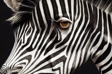Fototapeta na wymiar good Zebra black and white face sketch vector..