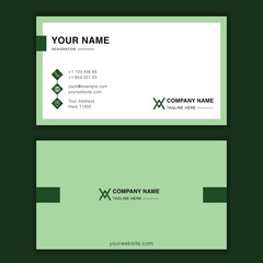Simple and modern green business card template