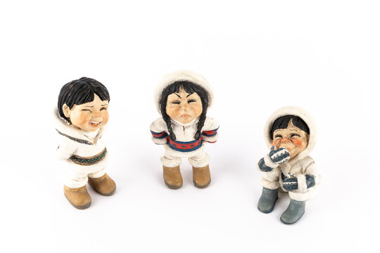 cute skimo figures making funny expressions