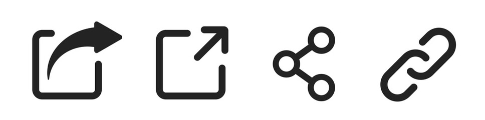 Share icon set. Link connection