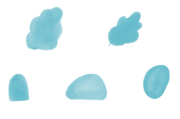 Abstract set universal templates in blue colors