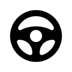 Steering wheel icon vector design template