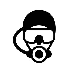 Diving mask icon vector design template
