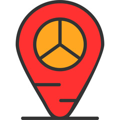 Peace Location Icon