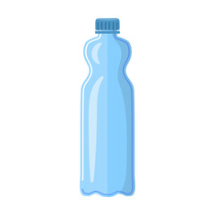 Bottle shape isolated on white background. Plastic bottle for water vector illustration. Consumption, liter, packaging concept for banner design
