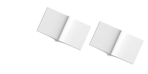 Blank square magazine illustration with copyspace. 3D Render.