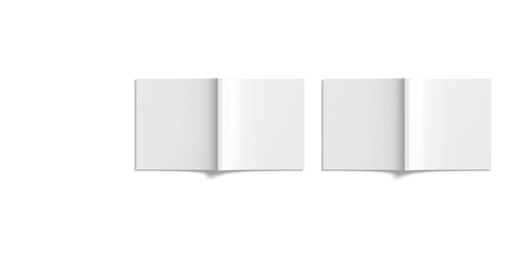 Blank square magazine illustration with copyspace. 3D Render.