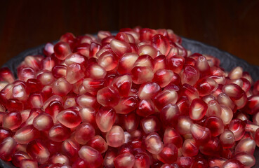 Pomegranate, ripe and juicy fruit with a set of vitamins