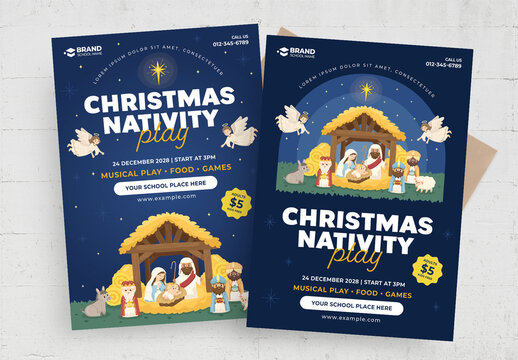 Christmas Nativity Flyer Template