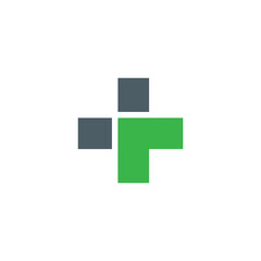 Obraz premium Plus and arrow sign symbol. Vector