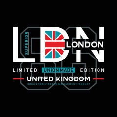 London typography graphic for t shirt design vector illustration and other use