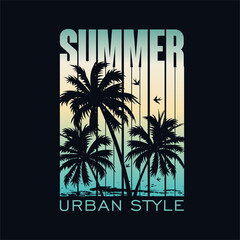 Summer urban style typography, t-shirt graphics.Vector illustration.