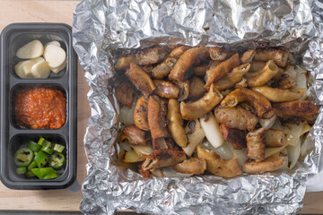 Spicy and delicious beef giblets