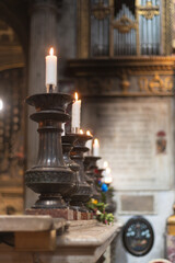 candles in the church